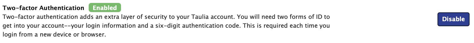 disable 2FA